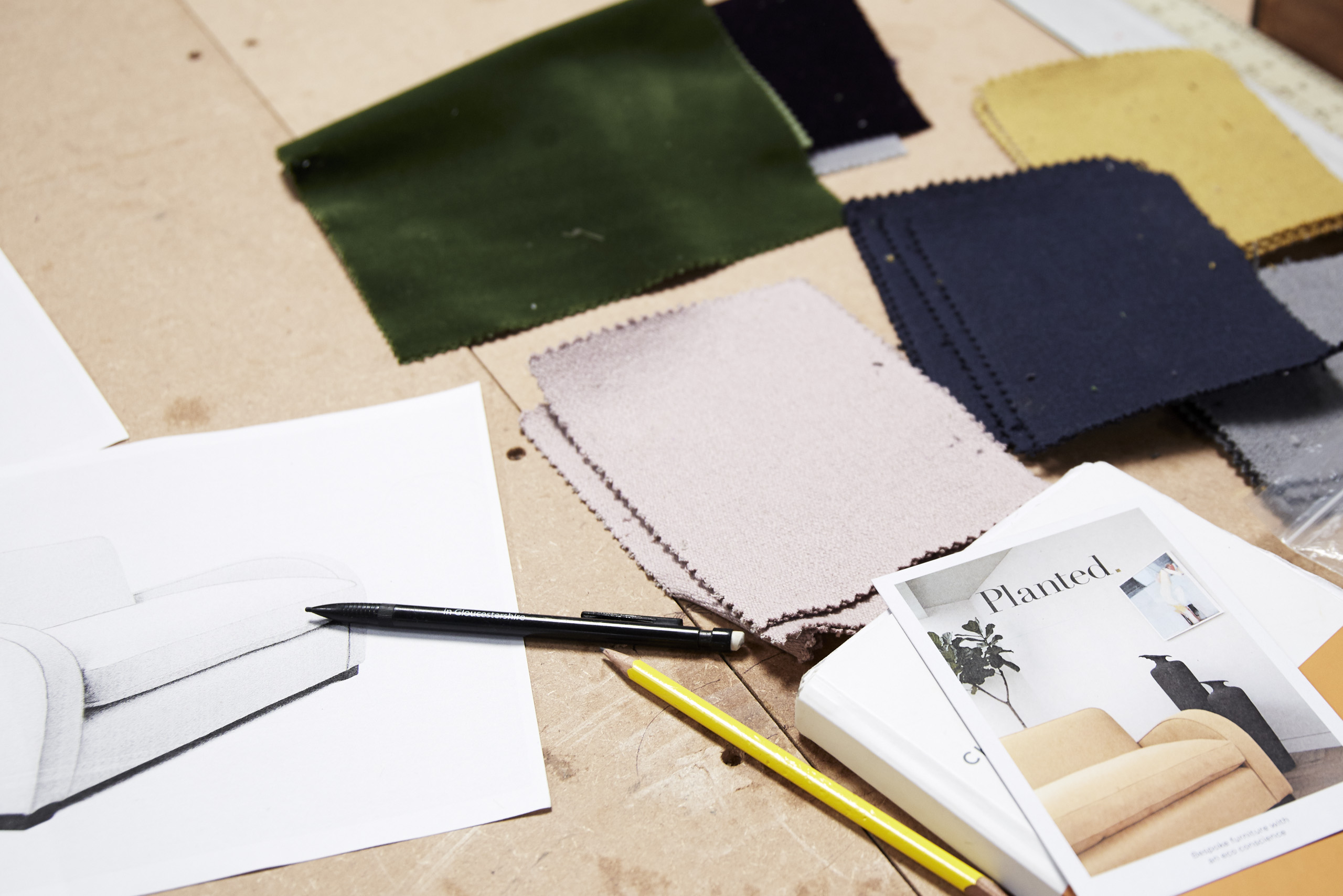 Sustainably sourced materials. Free fabric samples